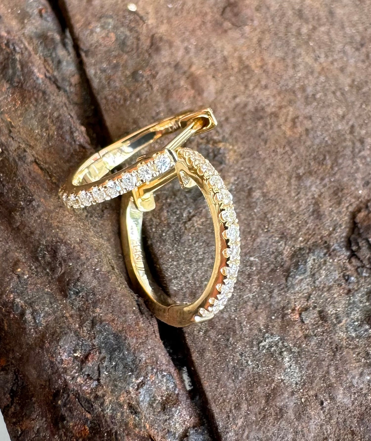 Diamond Huggie Earrings .24ctw 14kyg