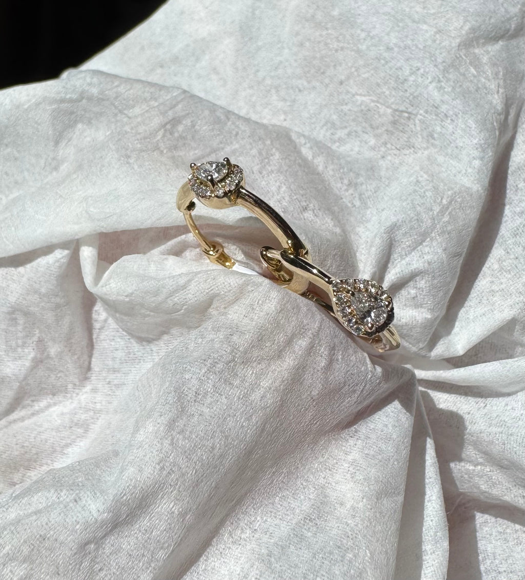 Diamond Huggie Earrings .28ctw 14kyg