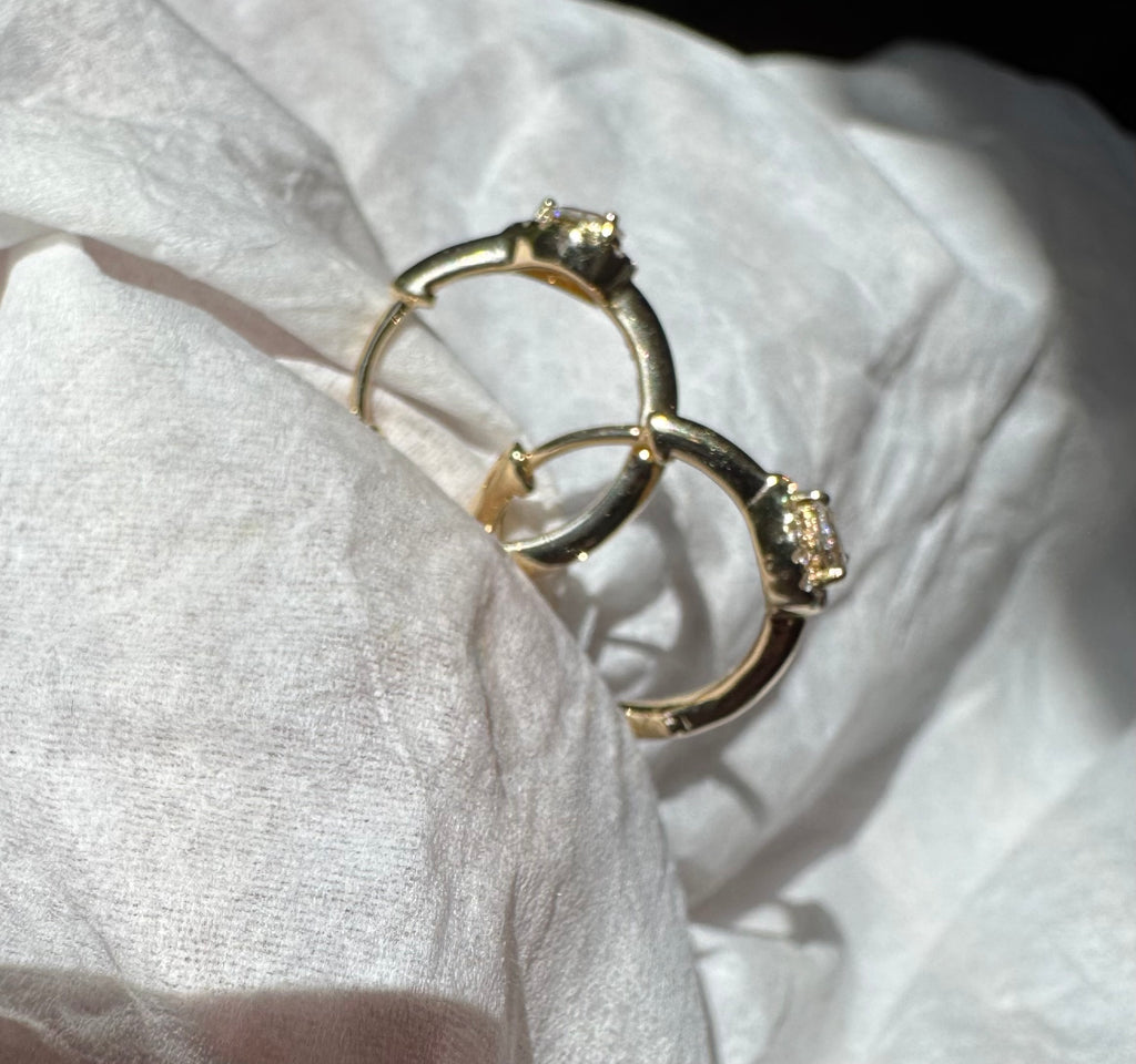 Diamond Huggie Earrings .28ctw 14kyg