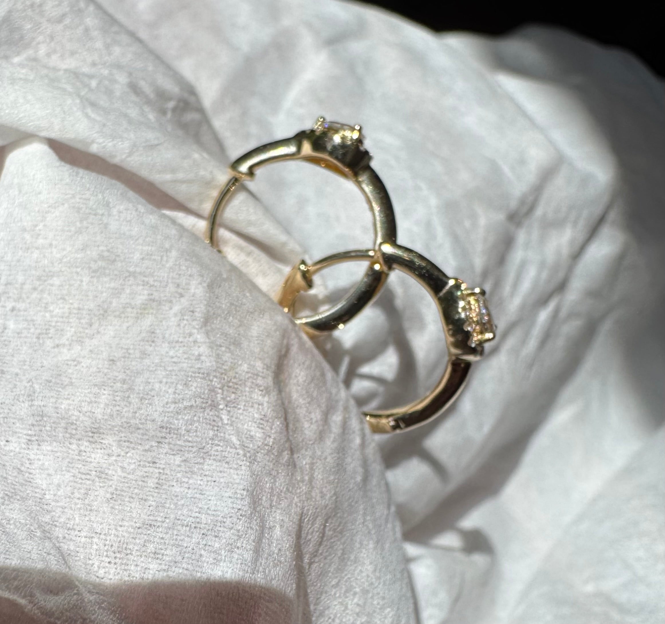 Diamond Huggie Earrings .28ctw 14kyg